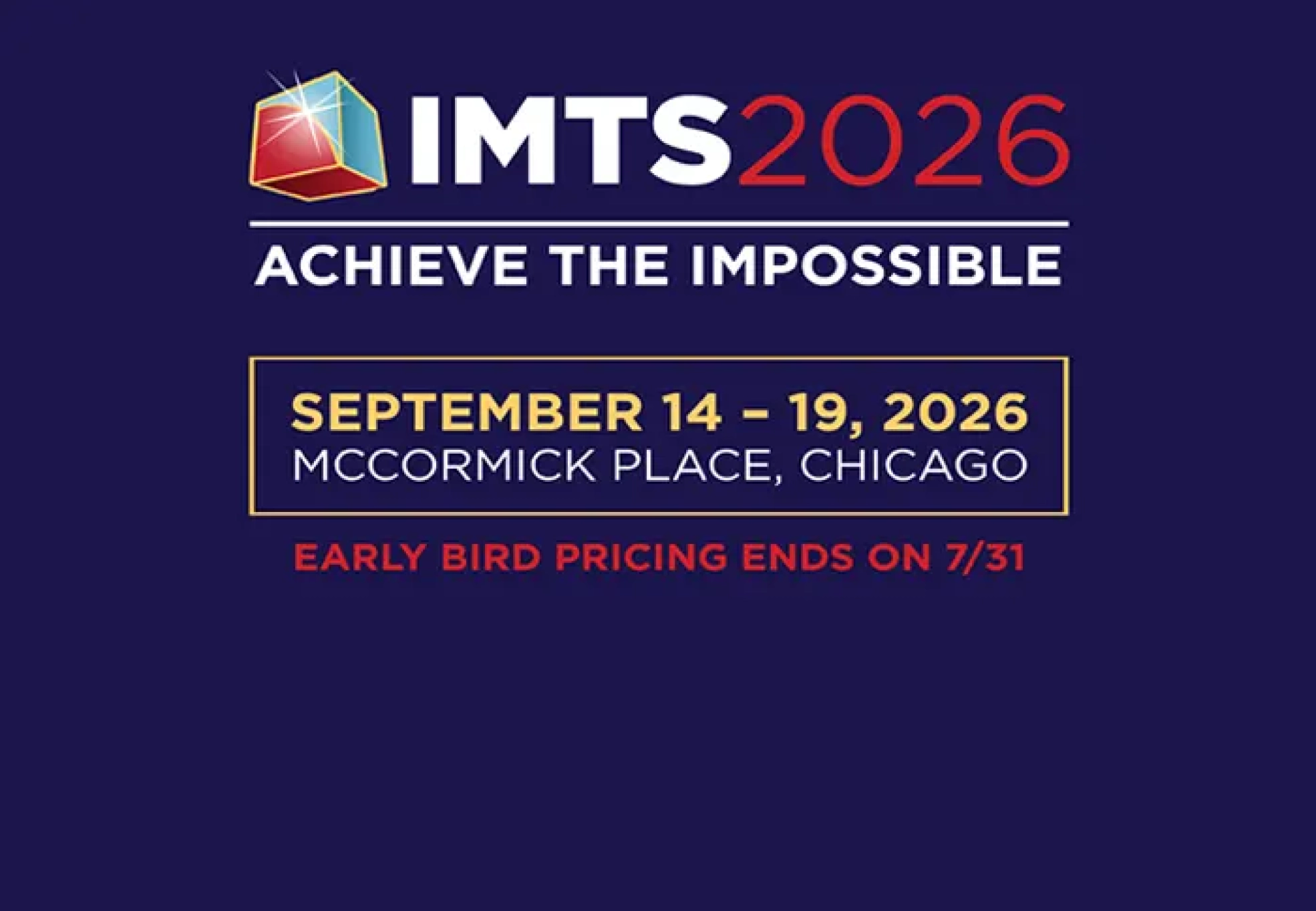 SEPTEMBER 14-19, 2026 MCCORMICK PLACE, CHICAGO